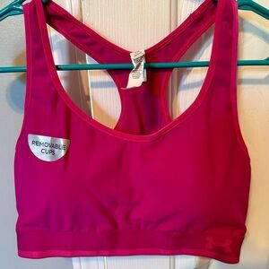 Under Armour Sports Bra, Purple/Pink, XL